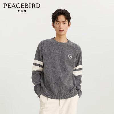 PEACEBIRD Men's Striped Texture Casual Sweater