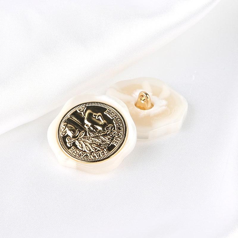 Versatile Metal Coat Buttons Men'S And Women'S Tops Fashion Buttons Trench Coat Jacket Decorative Buttons Special-Shaped Clothes Accessories
