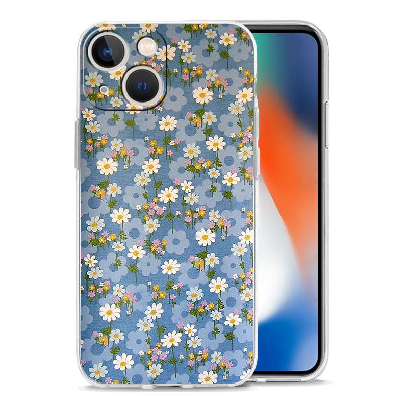 Handyhülle Für iPhone 17 Hüllen iPhone Air 16 15 12 13 14 Pro Max 7 8 Plus 16Pro iPhone11 Klare Weiche Hülle Blumenkunst