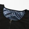 Men's Black Sauna Vest: Sweat-Wicking, Zippered, Silver-Coated, Body Shaper for Yoga & Exercise.