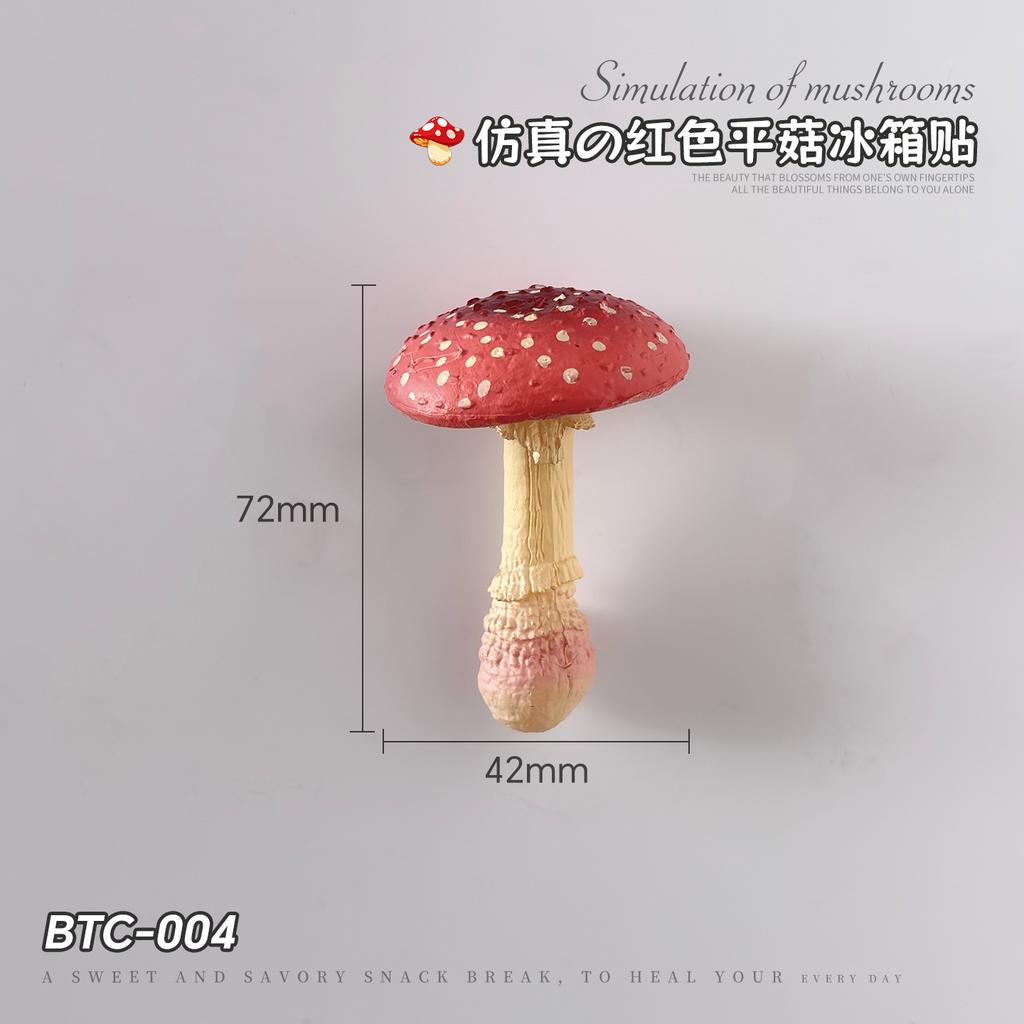Mini Mushroom Refrigerator Magnet Fruit Refrigerator Decoration Pegboard Art Decoration 3D Ornament