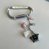 Unique Rotating Star Keychain Accessory With Time Display Stainless Steel Alloy Gift Timepiece Pendant Keyring