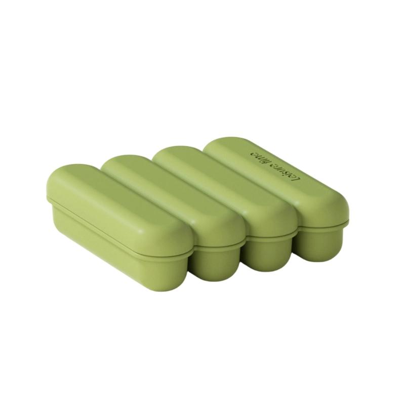 Flexible Silicone Ice Molds 4 Grids Ice Cubes Tray with Lid Suitable For Chilling Beverages And Parties