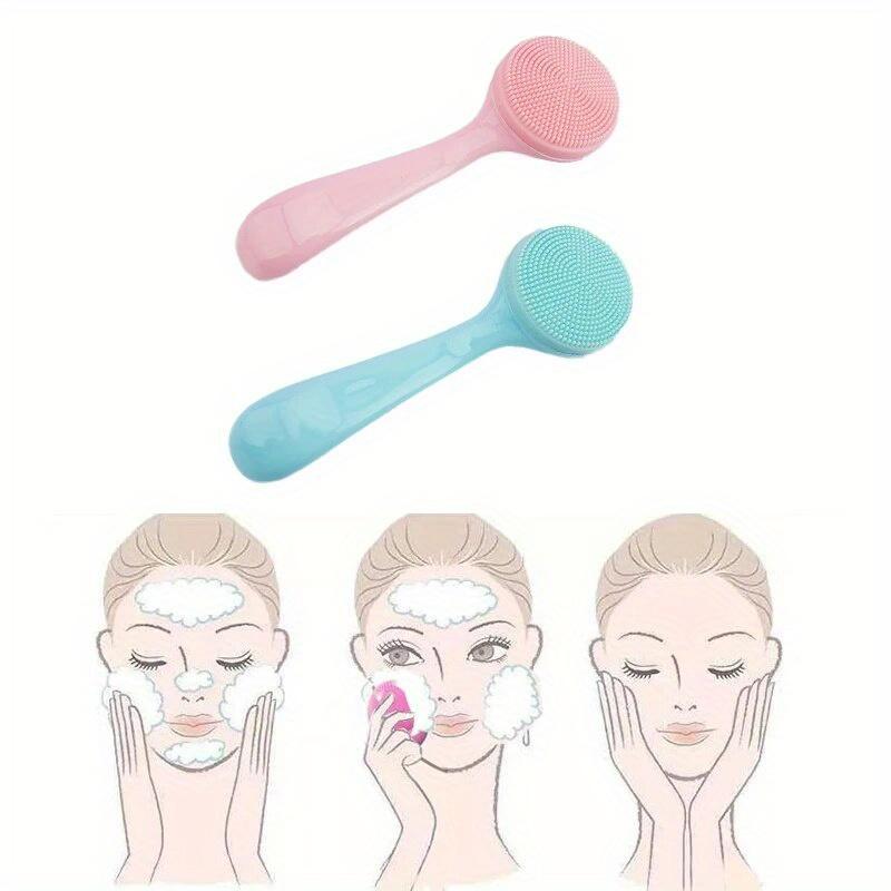 Facial Brush, Facial Massage, Anti-Black, Portable Skincare Tools Facial Brush Silicone Brush Facial Cleansing Massage Brush