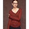 Women's V-Neck Wool Blend Knit Cardigan