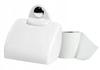 Sandra White Toilet Paper Holder with Flap