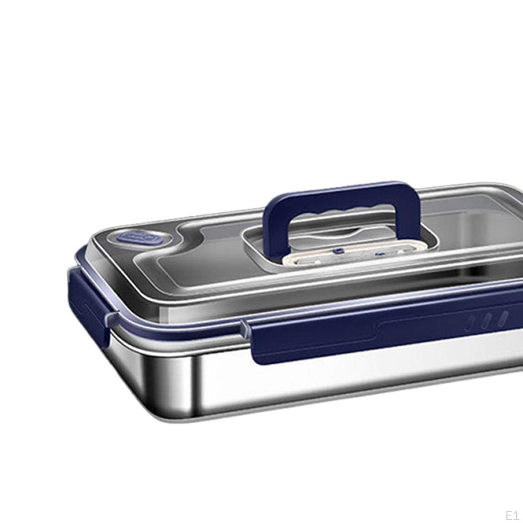 Stainless Steel Lunch Box Food Container Rectangle Stackable Lightweight Refrigerator Storage