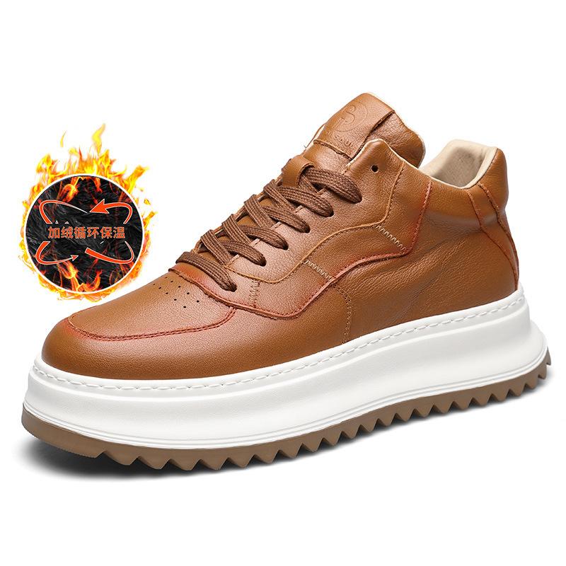 

Осенне-зимние кожаные ботинки Мартин мужские ретро ручной работы с высоким голенищем повседневные мужские туфли британские универсальные на платформе модные спортивные ботинки для скейтборда 41