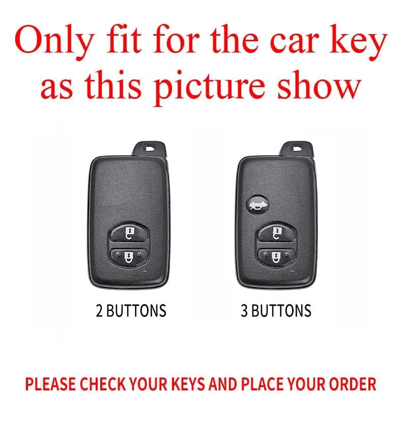 2 3 כפתורים סגסוגת אבץ +סיליקון כיסוי מלא נרתיק מפתח לרכב לטויוטה פריוס 30 אלפא אקווה לנד קרוזר אוריס ללקסוס LC 200