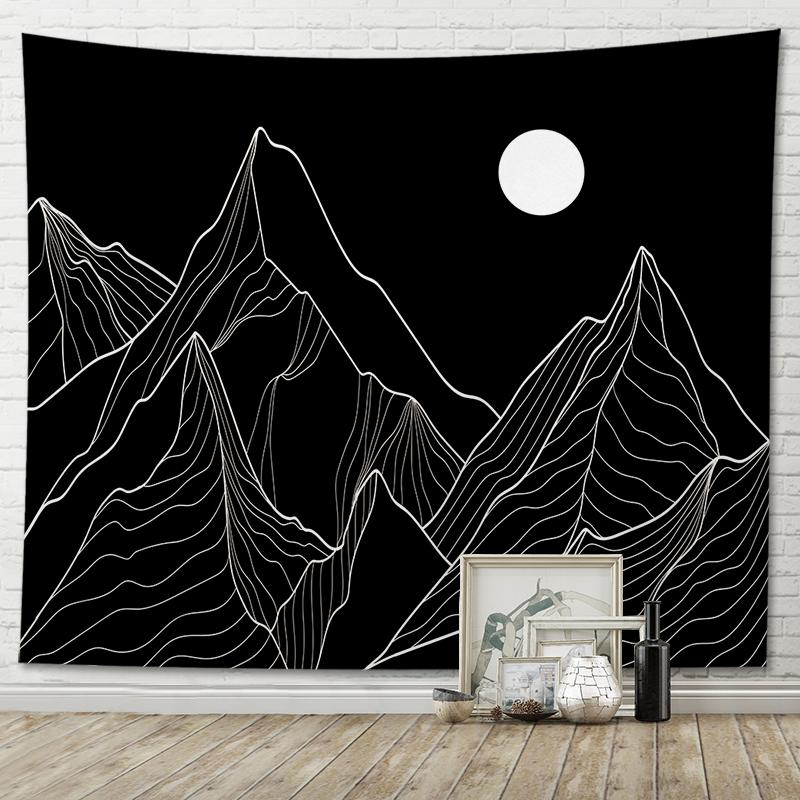Beautiful Tapestry Room Decoration Abstract Mountain View Home Wall Hanging Background Cloth