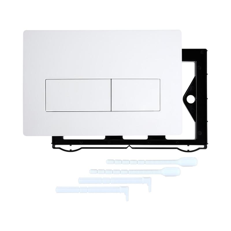 Upgrades Water Tank Button Panel Plastic Construction Easy Installs Strong Bathroom Flush Panel for Bathroom