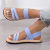 2024 Summer Women's Lightweight Soft-Soled Roman Sandals: Flat, Round-Toed, Breathable Beach Footwear