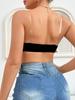 European & American Solid Color Bra with Detachable Transparent & Back Straps