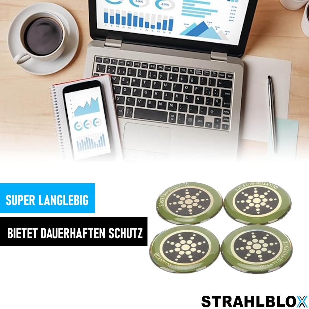 STRAHLBLOX 4 Pieces Radiation Protection Anti-radiation Sticker EMF Protection Blocker