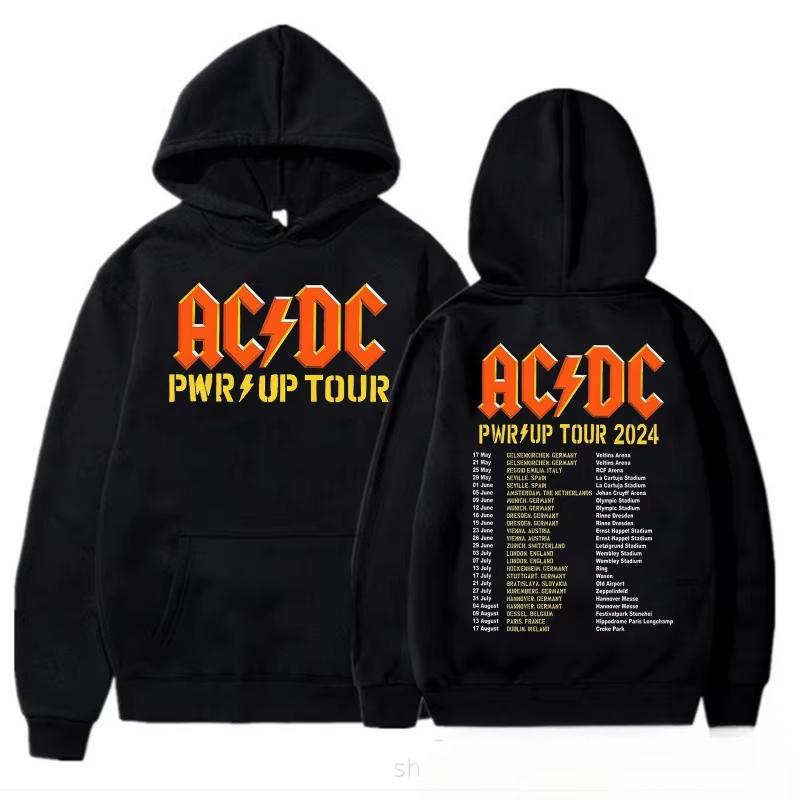 ACDC Alphabet Pattern Men's Hoodie Autumn Winter Brand Hoody Y2K Clothes Vintage Fashion New Casual Unisex Long Sleeve Pullovers