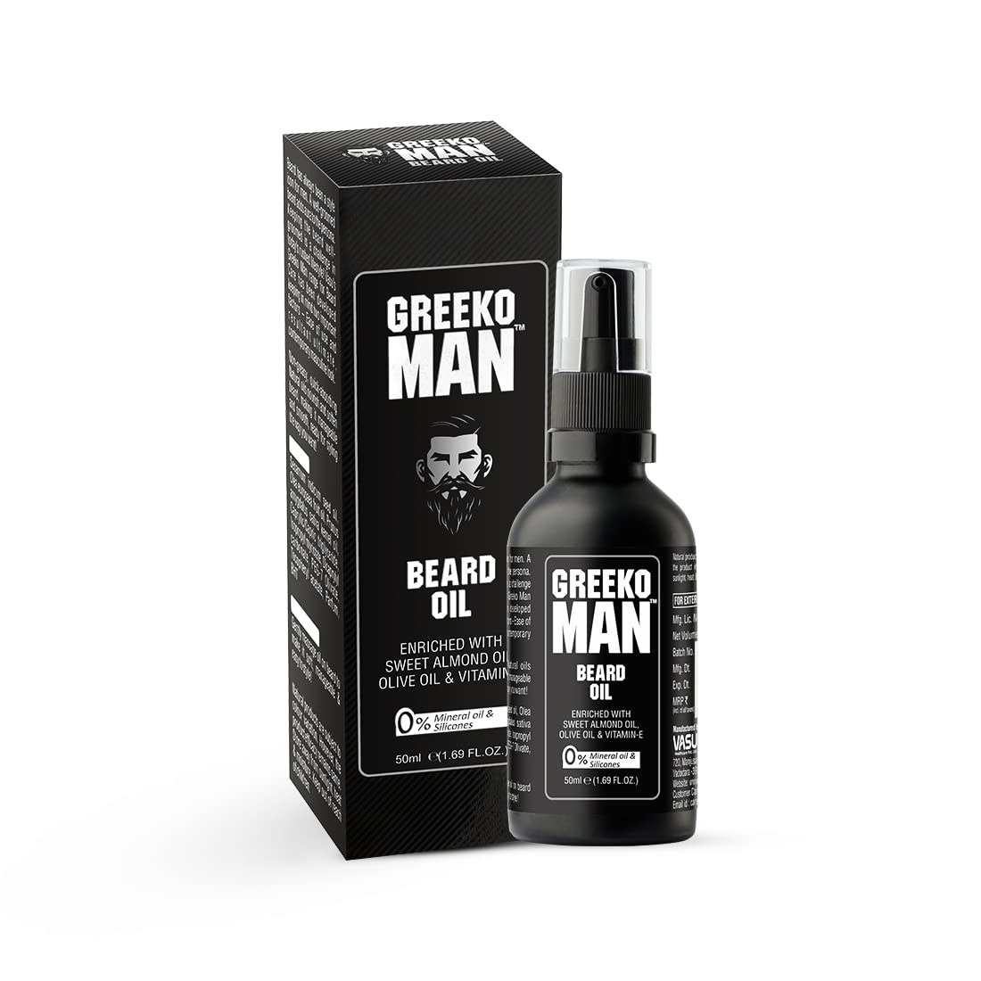 Масло для бороды Vasu Greeko Man 50 мл, 1 шт. Для мягкой, блестящей бороды и здорового роста бороды