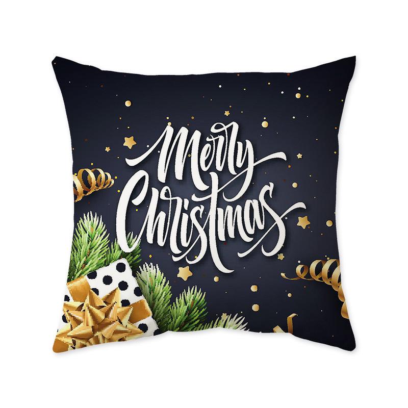 Cross-Border Christmas Festival Printed Cushion Cover for Sofa, Bedside, or Living Room