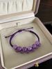 8mm φυσικό βραχιόλι από πλεγμένο αμέθυστο λεβάντας, γλυκό και κομψό, μοντέρνο κόσμημα