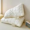Knitted French Jacquard Single Pillow Neck Support Dorm Bedding Soft Soy Protein Fiber Filled