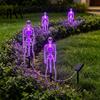 Halloween Party Decoration 3D Skeleton Solar Garden Lamp, Spooky Human Pathway Glowing Lawn Ornaments for Parties Lights, Waterproof Resin Outdoor