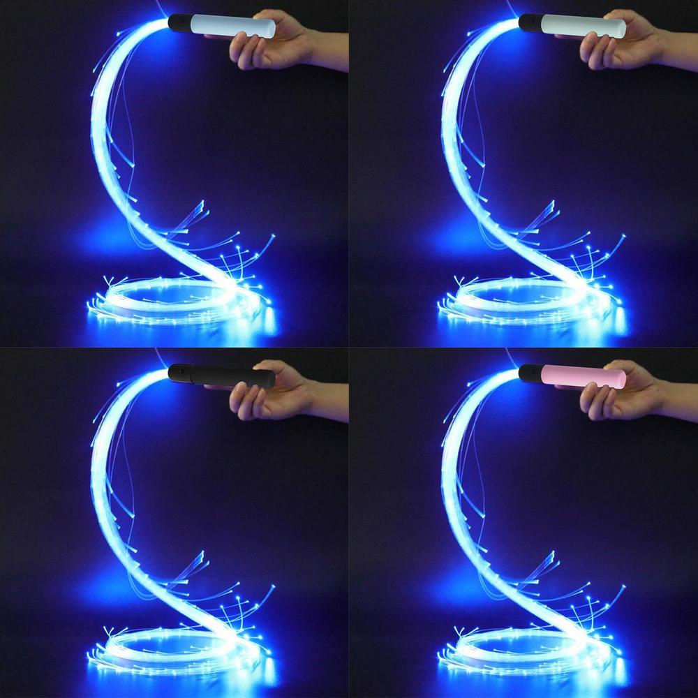 Colorful LED Fiber Optic Whip Lights, Disco Dance Shiny Whip For Party Lighting Performances