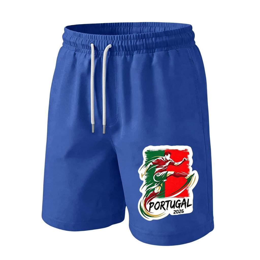 Men's Soccer Print Athletic Shorts for Casual Wear
