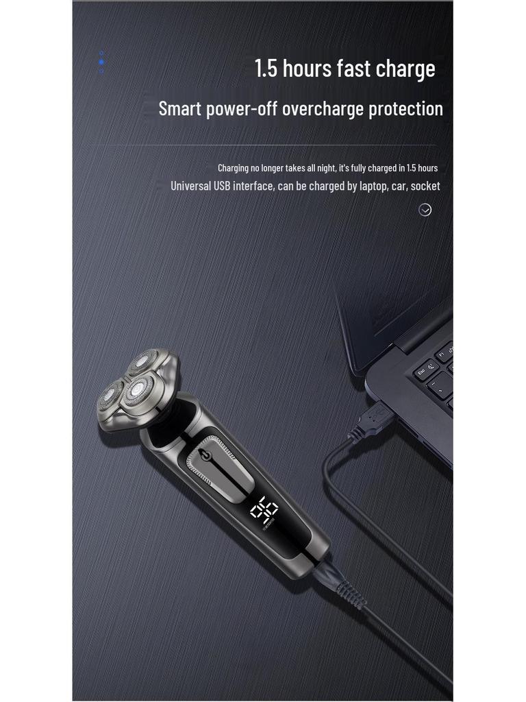 4D Floating Intelligent Electric Shaver: Multifunctional, Waterproof & Rechargeable