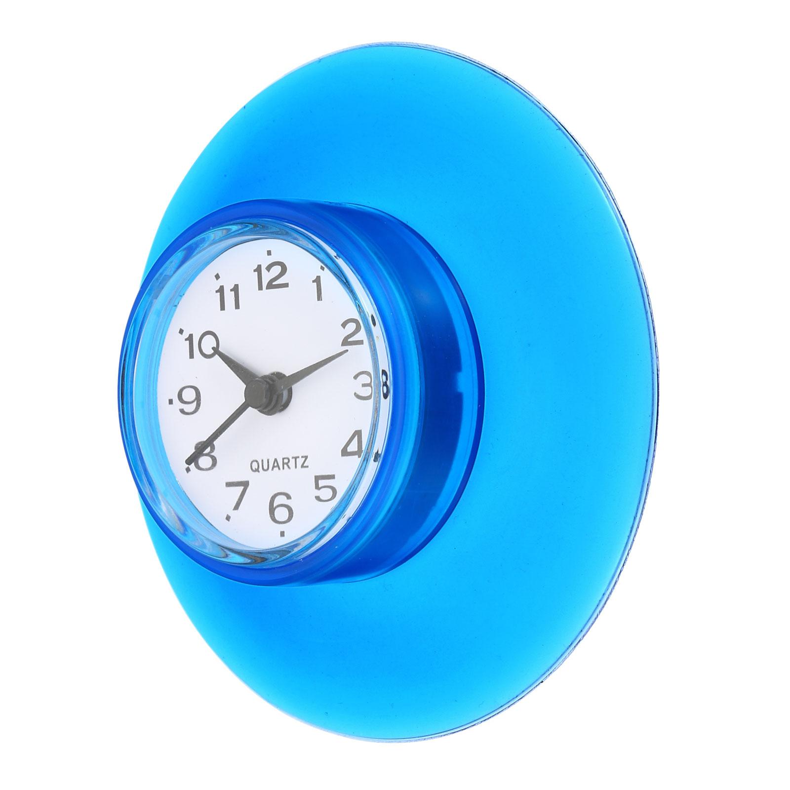 

Uxcell Wall Clock, Mini Cute Bathroom Kitchen Mirror Suction Wall Clock Waterproof Quartz Clocks for Shower Home Decoration синий