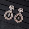 Rhinestone Earrings Choker Necklace Wedding Jewelry Sets  Bride Party Costume Dress Accessories