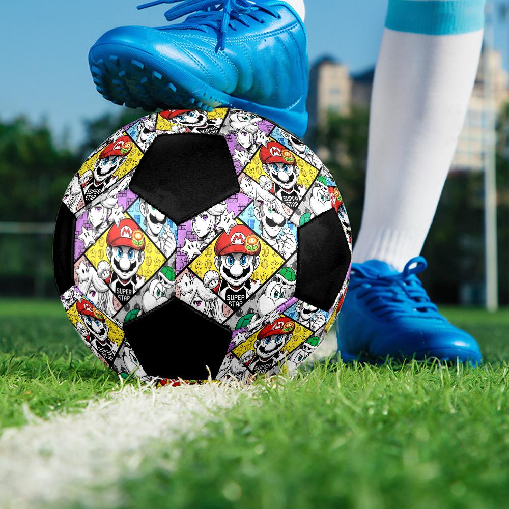 1pc Super Mario Football Soccer Ball Size 5 Indoor Soccer Ball Fashion Colorful  Backyard Game -Great For Sports Fans Gift HE99