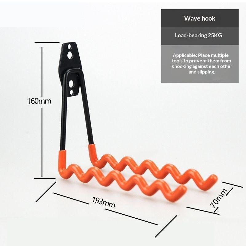 Heavy Duty Wall Mount Metal Hook Garage Organizer Bicycle Ladder Hanger Anti Slip Storage Hook For Garden Tools Home Workshop