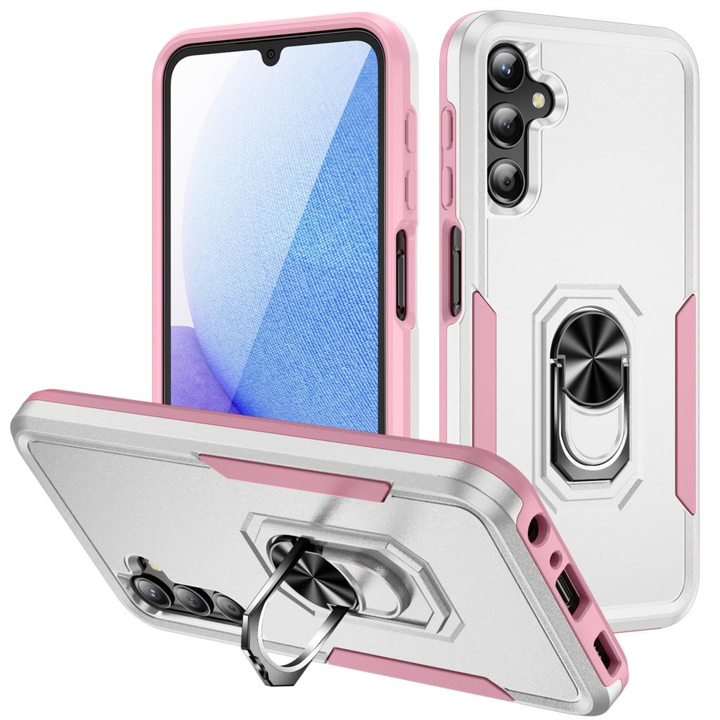 For Samsung Galaxy A25 5G (Global) (161.0 x 76.5 x 8.3mm) Case Military Grade Ring Kickstand PC+TPU Phone Cover
