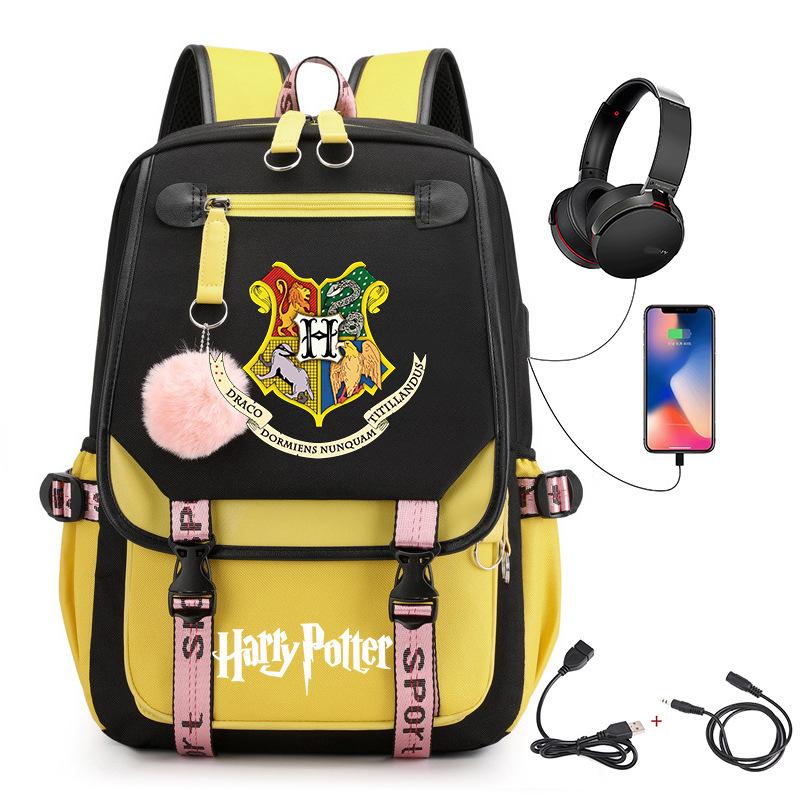 3 Piece School Backpack Set for Students Large Capacity Oxford Cloth Schoolbag with Shoulder Strap and Pencil Case