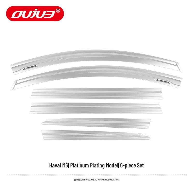 Haval M6 PLUS Auto Fenster Regenabweiser und Galvanisierte Regenschutz Außenverkleidung