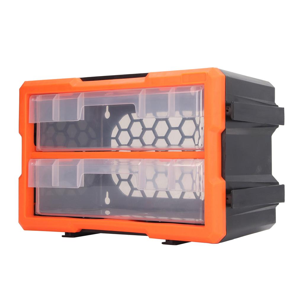 Hardware Box Organizer 2 Schubladen Werkzeugkasten Große Kapazität Schrauben Komponenten Aufbewahrungskoffer
