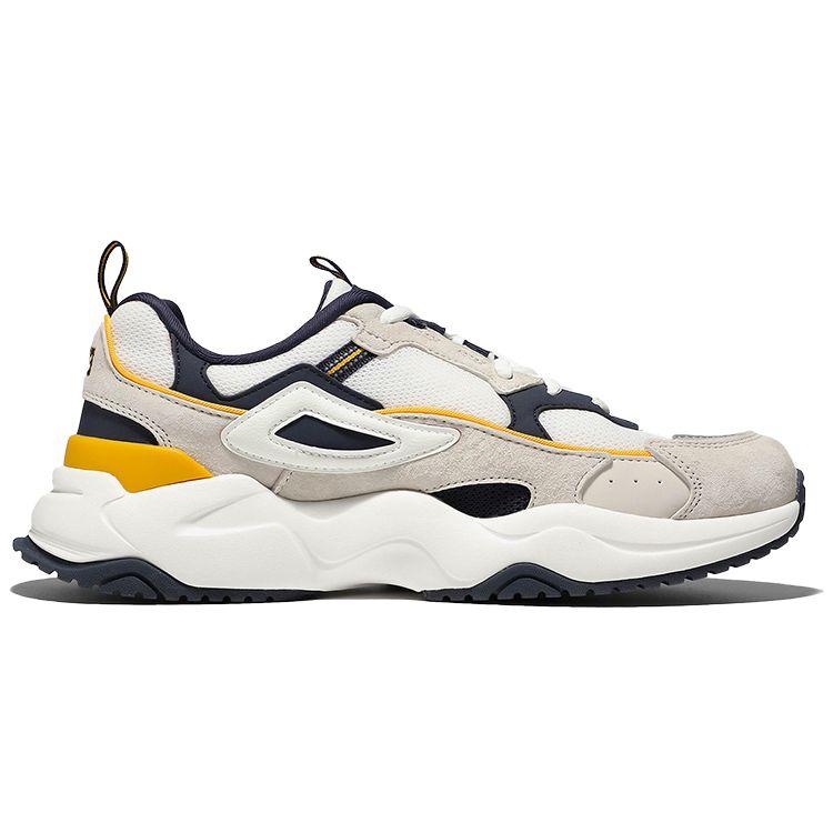 FILA Rayflide Fabric Synthetic Leather Fashion Versatile Low-Top Casual Shoes Unisex sneaker Blue Yellow 1RM02053E_444