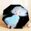 Starry Night Dreams: Magical Galaxy Print Umbrella - Auto Open/Closed, Outdoor Protection, Travel Accessory, Lightweight & Durable 084