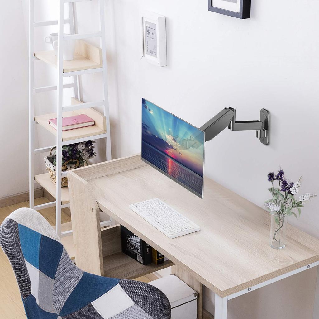 METIYA PC Monitor Wall LCD Display Up To 32 Height Angle Adjustable Left and VESA 75x75 Load Capacity Arm, Mount, Arm, Inches, Multi-joint,