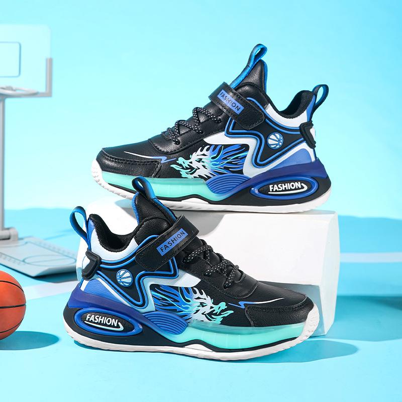 

Детская обувь Обувь для баскетбола для маленьких мальчиков 2025 новая всесезонная износостойкая и нескользящая спортивная обувь Кроссовки для мальчиков для реальных игр 28