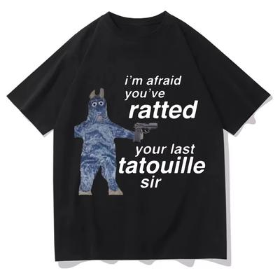 Cute Funny Animal T-shirt Funny Rat T-shirt Men's Women's Harajuku Hip Hop Short-sleeved Top Summer Autumn and Winter Innerwear