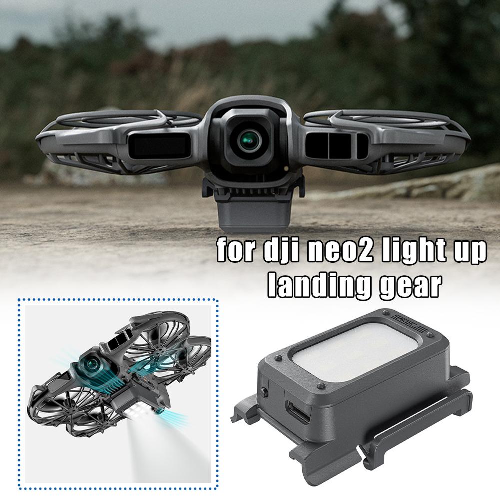 For DJI Neo 2 LED Illuminated Landing Gear Elevated Luminous Tripod Landing Protection Anti Collision Crossing Drone Accessory