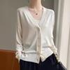 Spring new women's wool knitted sweater women's V-neck cardigan sweater women's jacket long-sleeved batch