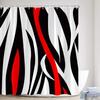 Creative Geometric Shower Curtains Blue Black White Stripes Abstract Design Modern Simple Nordic Bathroom Decor Bath Curtain Set