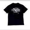 Syna Letter Print Crew Neck Short Sleeve T-Shirt Couples High Street Fashion Casual Top