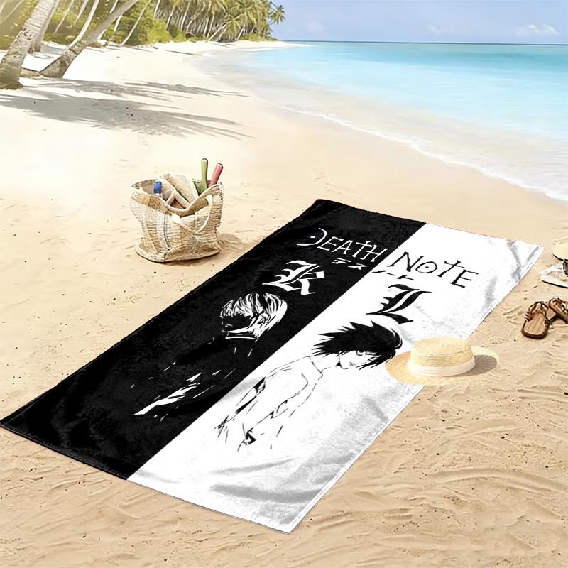 Death Note Print Beach Towel, Large Soft Quick Dry Towel for Beach Camping Swimming