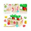 Paired Wooden Childrens Insect Catching Carrot Pulling Fruit Toy For Daily Gift