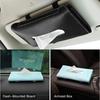 Pu Leather Car Sun Visor Hanging Tissue Box Holder 23*13*2.5Cm Car Tissue Boxes Auto Interior Storage Decoration Accessories