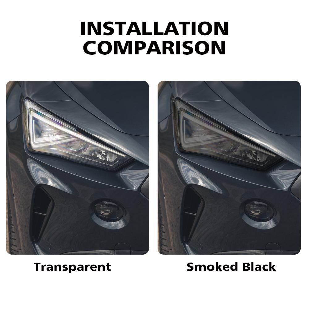 Kit Pellicola Protettiva Fari Auto Pretagliata Nero Fumo per Seat CUPRA Formentor Leon 2021-2025 Pellicola Vinilica TPU PPF Antigraffio