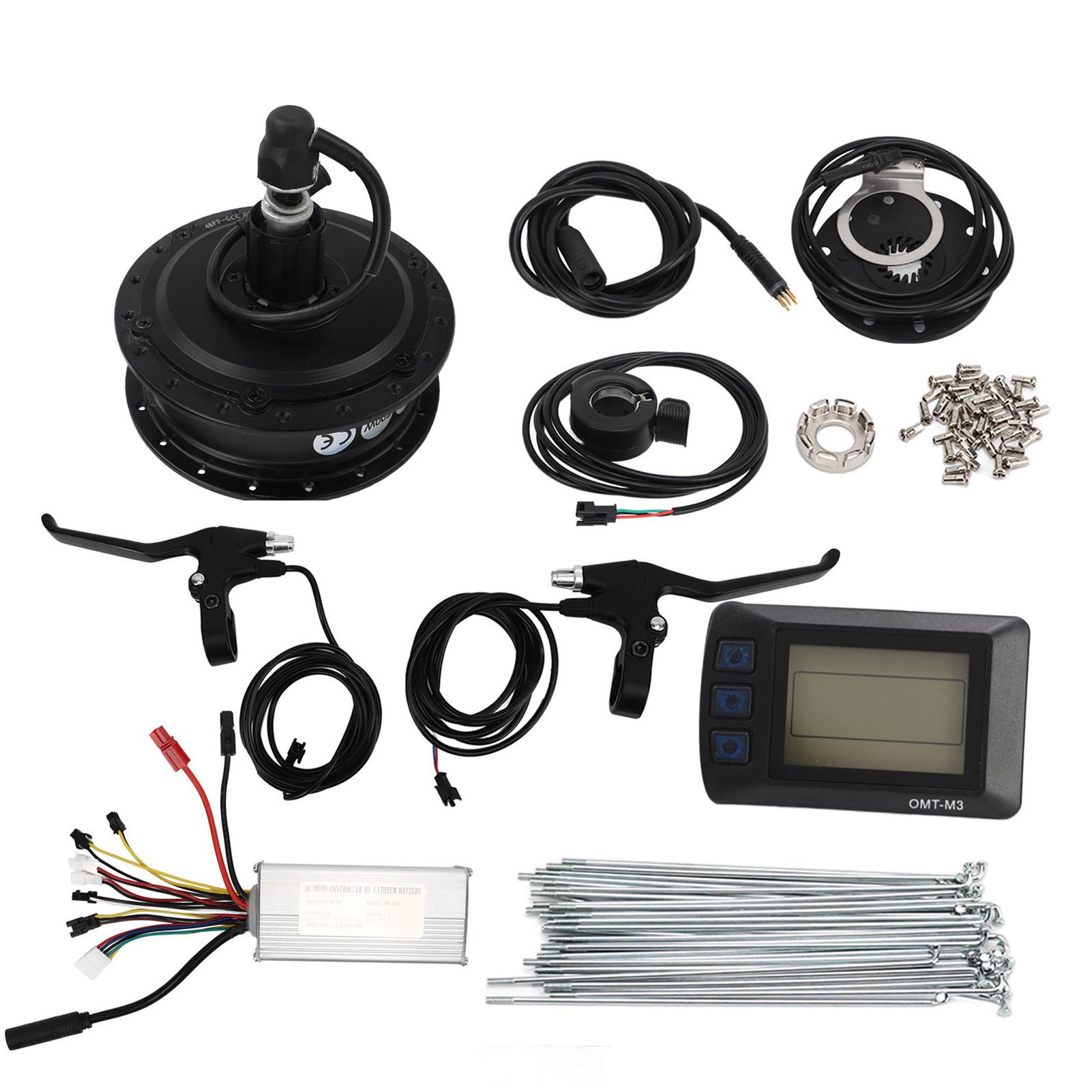 

Electric Bike Conversion Kit 48V 500W 120x50x30mm M3 Display Meter Metal Controller Shell Bike Modified Kit For 26in