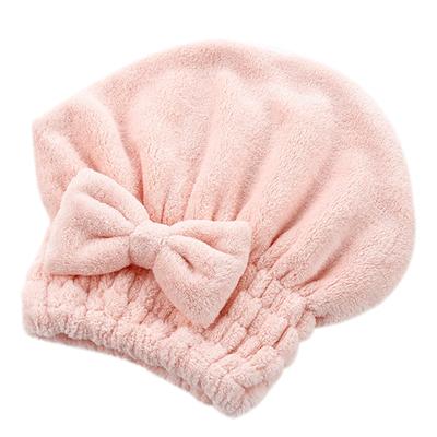 Coral Velvet Quick Dry Hair Hat Super Absorbent Shower Head Wrap Towel Bath Cap